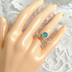 宝石質 ネオンブルー アパタイト ring（マーメイドテール） 7枚目の画像