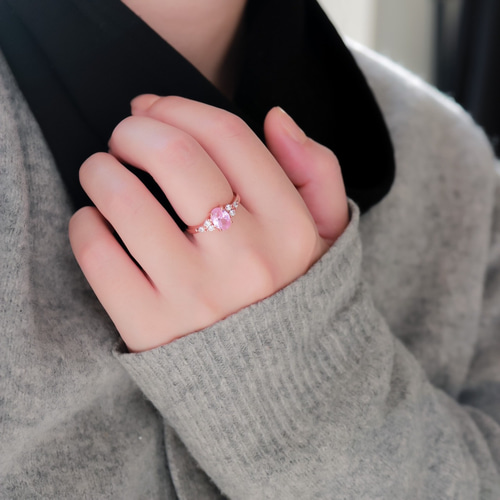 MR90】8×6mm オーバル ファセットカット ピンクトパーズの