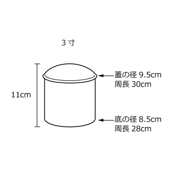 青りんごの骨壺カバー（3寸用） 3枚目の画像