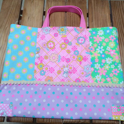 入園入学準備ピンクスpinks手提げレッスンバック女の子