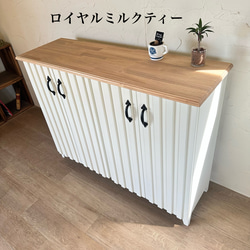 「サイズオーダー可」キッチンカウンター A2 人気 店舗什器 レジカウンター フレンチシャビー  サロン 英国家具 白 12枚目の画像