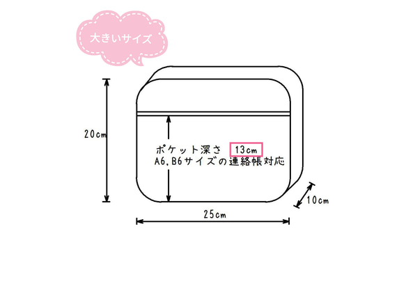 受注製作　大きい幼稚園バッグ　ショルダー　ラミネート　ゆるーいアニマル　カラースタンプ 焦げ茶 動物　通園バッグ　女の子 6枚目の画像