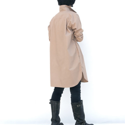 ロングシャツ（ネイビー）ーコットンポプリン 13枚目の画像