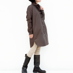 ロングシャツ（ネイビー）ーコットンポプリン 9枚目の画像