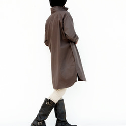 ロングシャツ（ネイビー）ーコットンポプリン 10枚目の画像