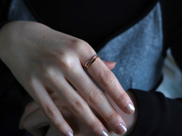 lítið veifa ring：リング　ゴールドカラー　silver925　K18GP 7枚目の画像