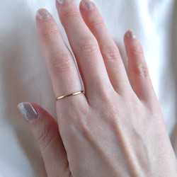 lítið veifa ring：リング　ゴールドカラー　silver925　K18GP 4枚目の画像