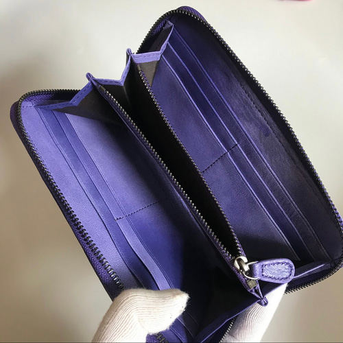 限定商品 希少ラムスキン本革編み込み 長財布 羊革 ハンドメイド