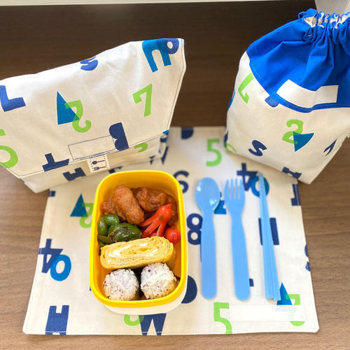 お弁当箱の出し入れが自分でできる♪】北欧 横入れお弁当袋 弁当袋