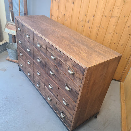 vintage 古い木製チェスト 小引き出し 三段小引き出し 木製 vintage