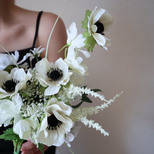 動きのあるアネモネブーケ♡ アーティフィシャルフラワー ウェディング