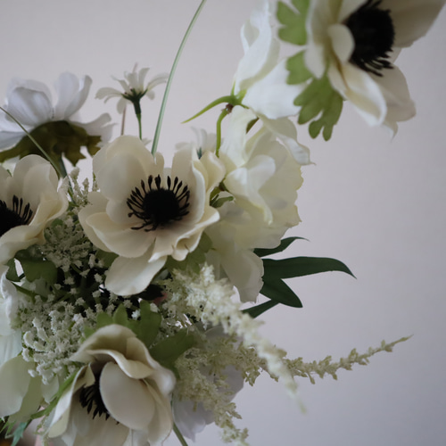 動きのあるアネモネブーケ♡ アーティフィシャルフラワー ウェディング