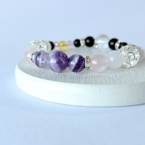 大天使ザドキエル再販 / ケープアメジスト ブレスレット 華昇 優羽