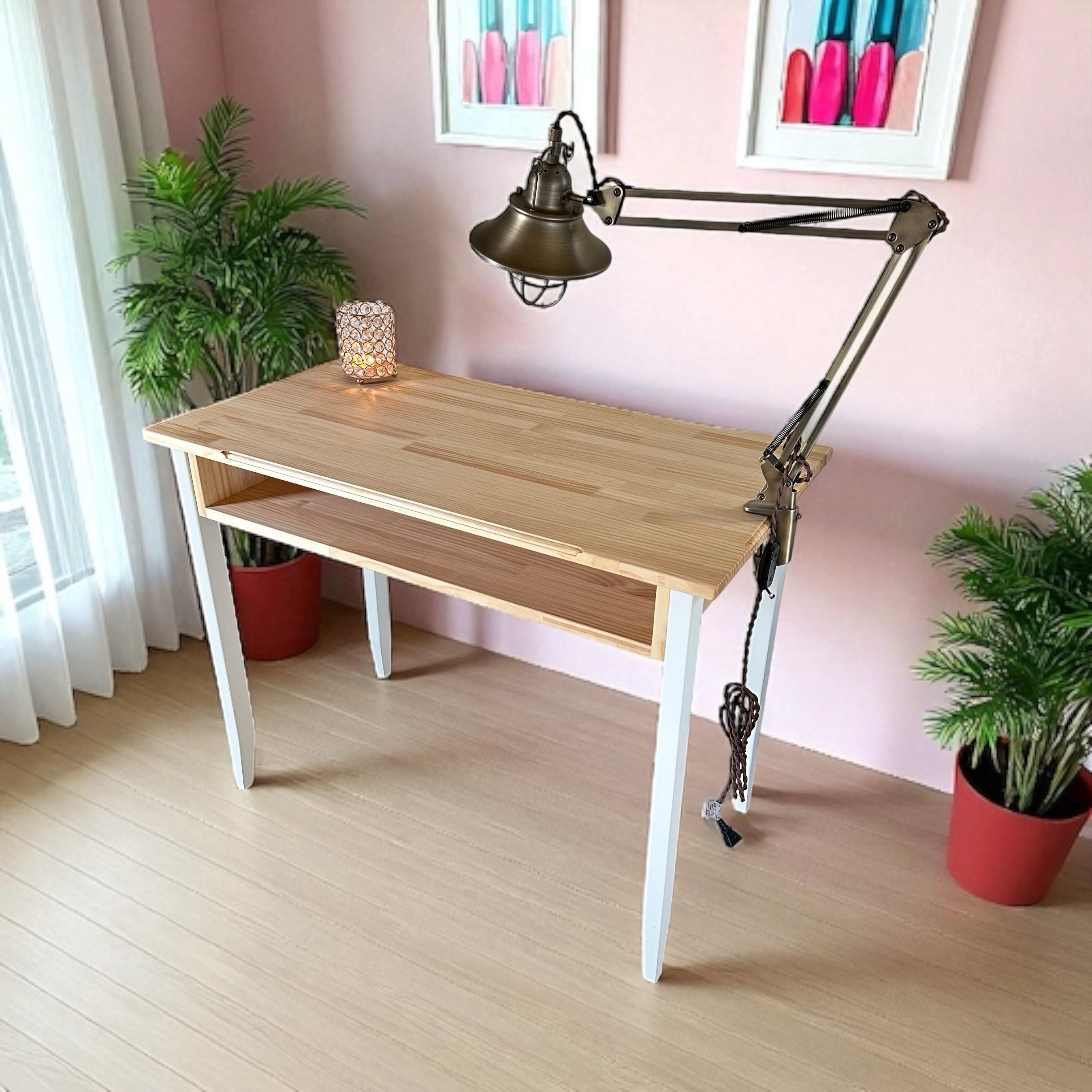 「サイズオーダー可」ネイルデスク テーブル A2 /北欧 イギリス  デザイン テーブル テレワーク サロン 人気 白