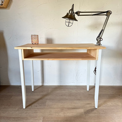 「サイズオーダー可」ネイルテーブル A2 /北欧 イギリス  デザイン テーブル テレワーク サロン 人気 白 4枚目の画像