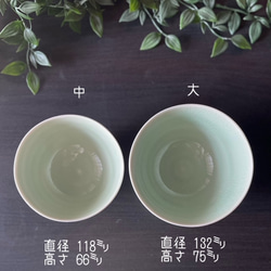 茶碗　うす彫りろくべ茶碗【中】【大】　おうちカフェ　カラフル　15色 15枚目の画像