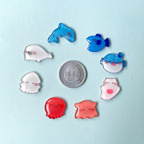 海の生き物 マスクアクセサリー マスクピアス ＊マスクチャーム