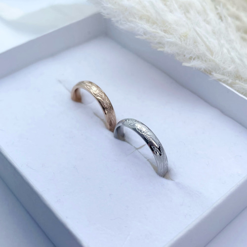 豪華フルセット〉Hawaiian ペアリング ネックレス 刻印 結婚指輪