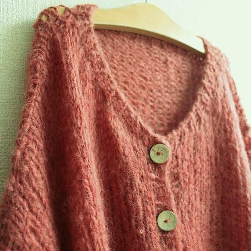 カフェラッテ　美品　スタニングルアー　モヘア　カーディガン　サーモンピンク カフェラッテ様専用 美品 スタニングルアー モヘア カーディガン