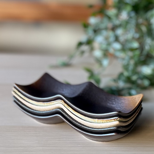 ハンドメイド　木製　二連薬味入れセット 業務用食器 【Bnet】