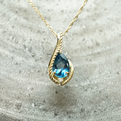 【ボン娘様ご依頼分】 片方売りハート ブルートパーズしずく しずく ブルートパーズ ネックレス /b0036bt ジュエリー専門店