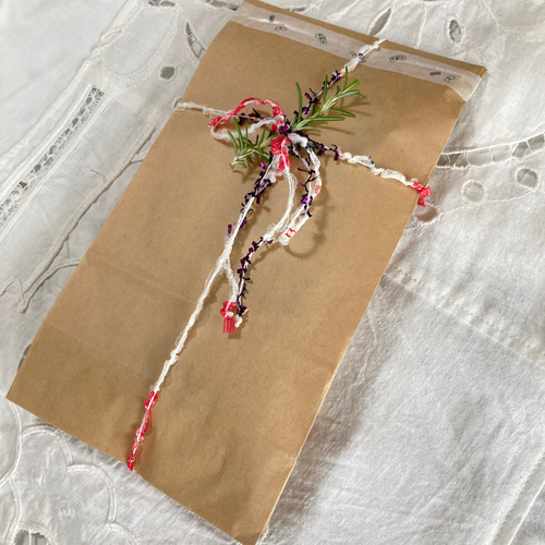 バスソルト＆ハーブ袋付 天然アロマ＆ハーブサシェ（バスソルト）5袋 ミナペルホネン＆リバティ