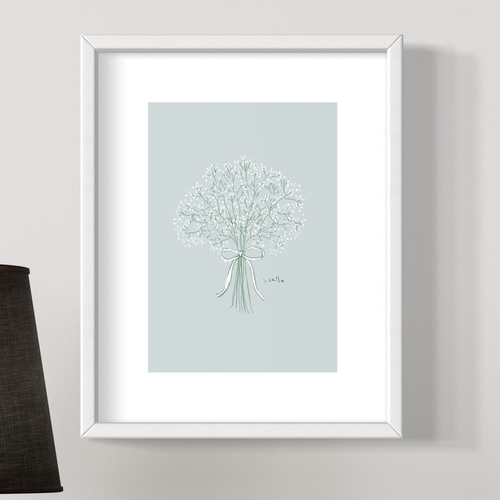 11月6日 カスミソウ あなたの笑顔に癒されます 花言葉アートポスター