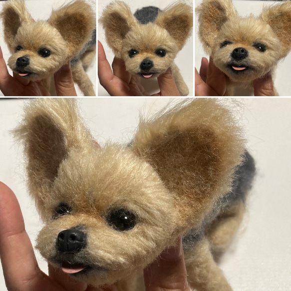 羊毛フェルト　ヨークシャテリア　オーダー　犬　ハンドメイド　ぬいぐるみ　ペットロス　うちの子　25cm 無料 一つ一つ手作りします