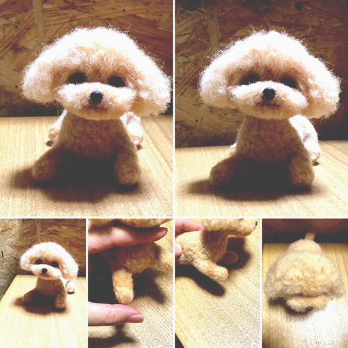 羊毛フェルト　トイプードル　ハンドメイド　犬　遊ぼ！ ①1から作ろうリアル可愛いトイプー【丁寧で分かりやすい犬の