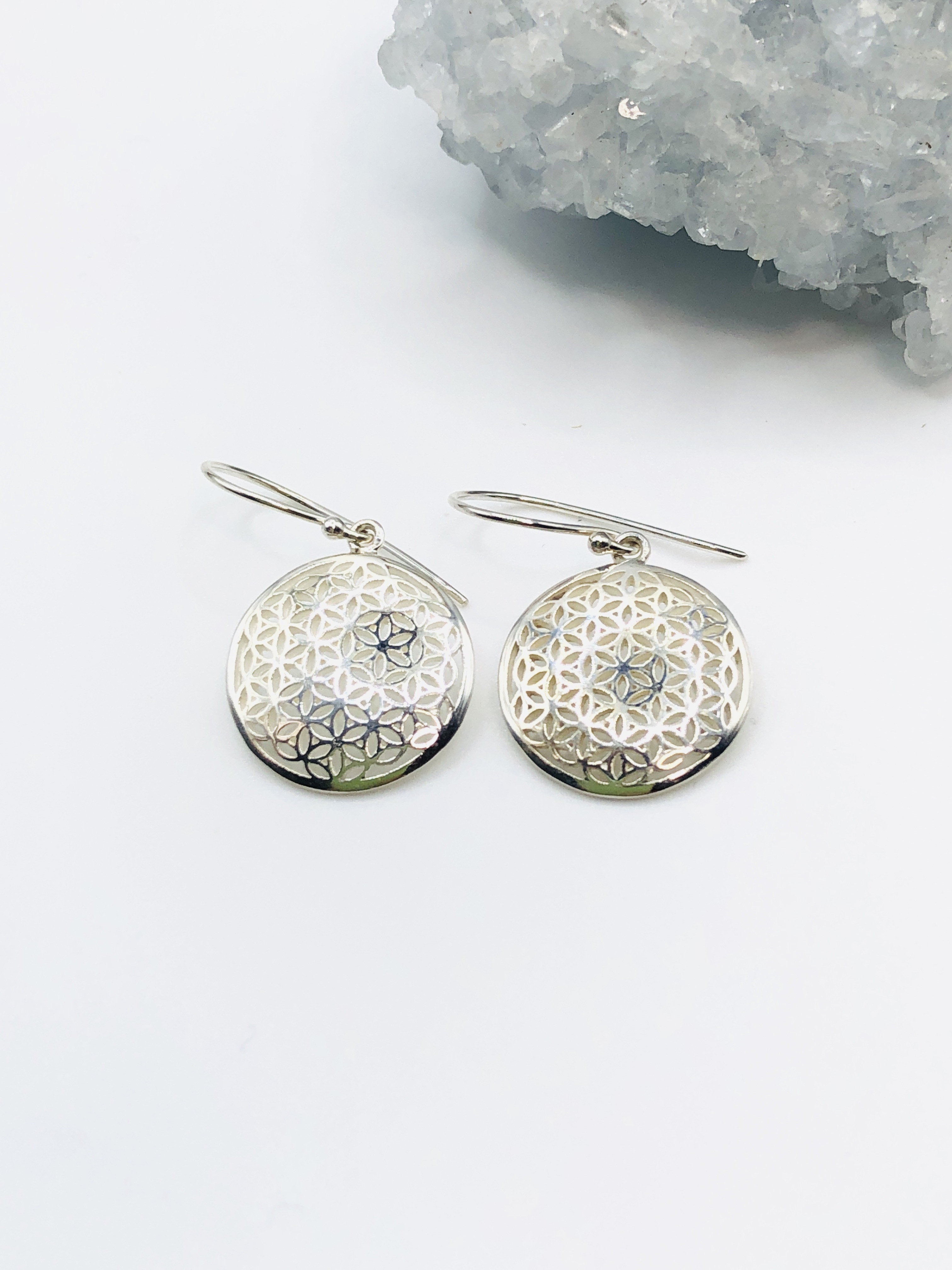 FLOWER OF LIFE フラワーオブライフシルバーピアス＆イヤリング【ARDANI energy jewelry】
