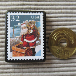 アメリカ　クリスマス切手ブローチ 6759 3枚目の画像