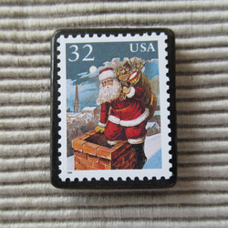 アメリカ　クリスマス切手ブローチ 6759 1枚目の画像