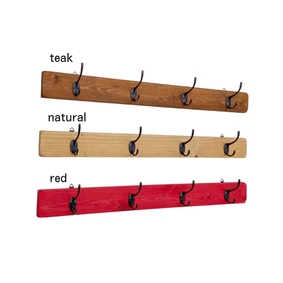 4 wall hooks／standard 10colors／wall storage／壁掛けフック ウォールフック 3枚目の画像