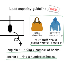 4 wall hooks／standard 10colors／wall storage／壁掛けフック ウォールフック 8枚目の画像