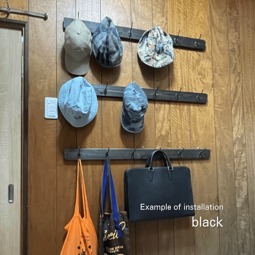 6連 壁掛けフック 全10色／壁掛けハンガー 洋服掛け バッグ掛け カフェ