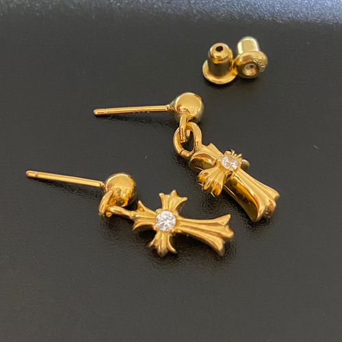 スケールモデル 新作 シルバー925純銀素材 ドロップ クロスピアス ベビーファット アクセサリー