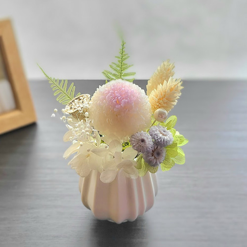 仏花 プリザーブドフラワー 籠 豪華 上品 黒 御供 仏花