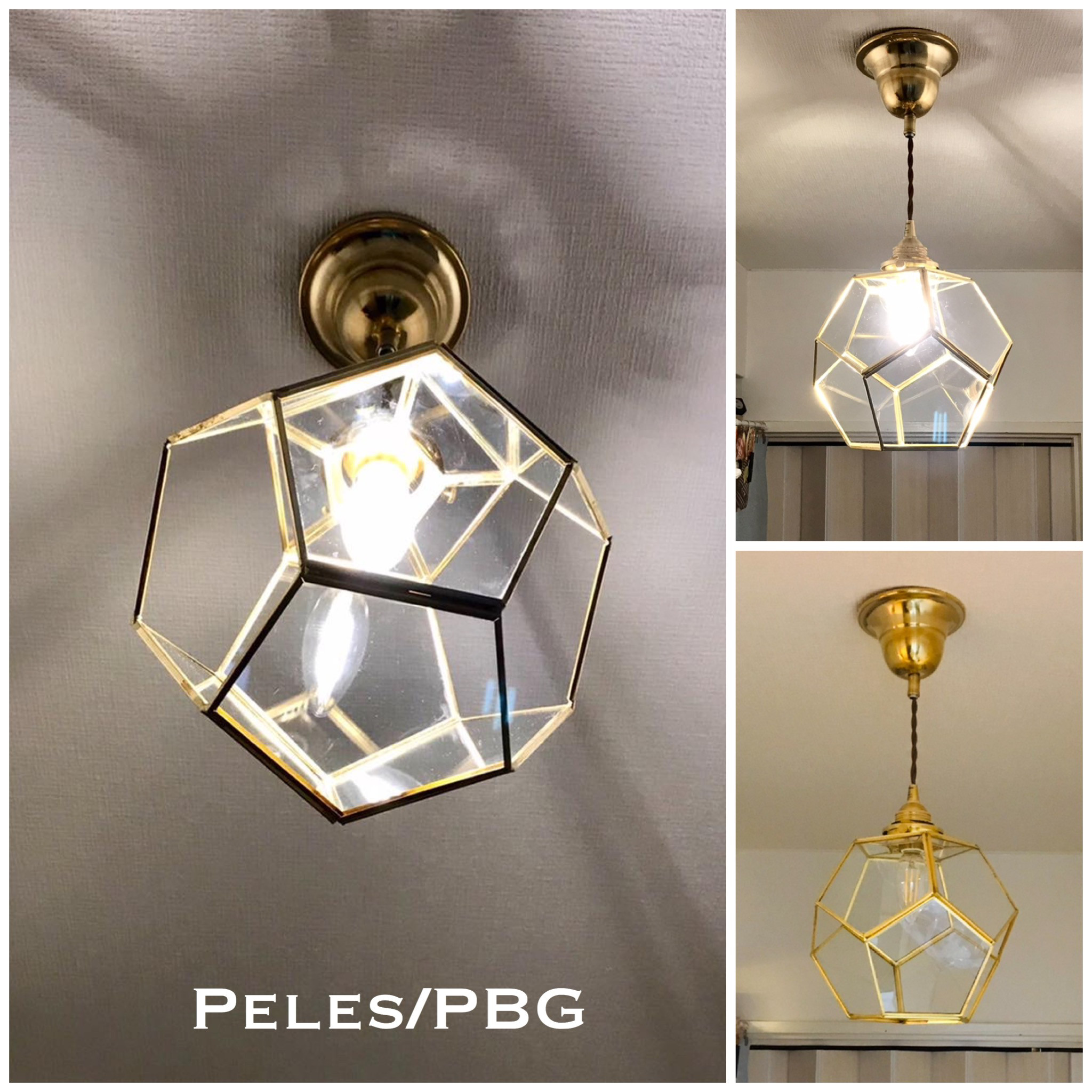 ペンダントライト Peles/PBG 天井照明 コード調節収納カバー【SALE】 ペンダントライト 照明 Peles/PBG クリアガラス ランプシェード