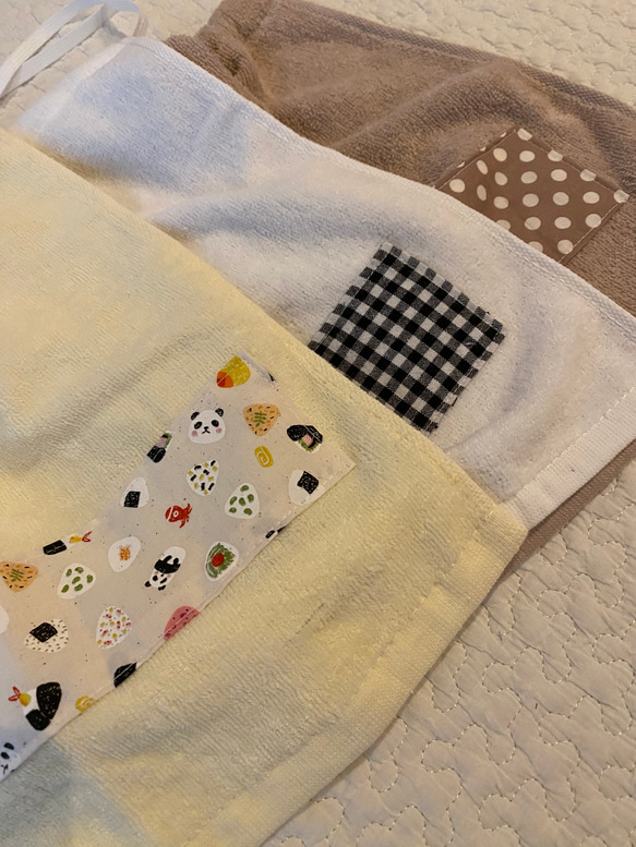 首ゴムタイプ）選べる3マイセット おりこうエプロン タオルエプロン