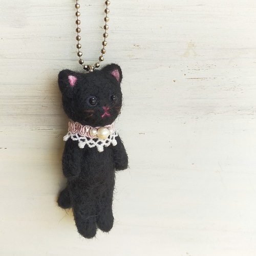◾受注制作子猫マスコット(黒猫)・羊毛フェルト・キーホルダー・猫雑貨