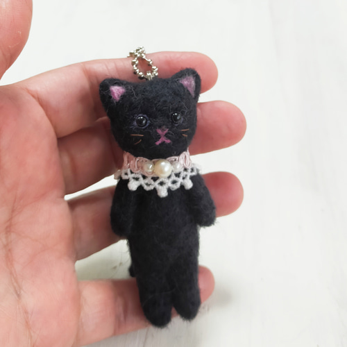 ◾受注制作子猫マスコット(黒猫)・羊毛フェルト・キーホルダー・猫雑貨