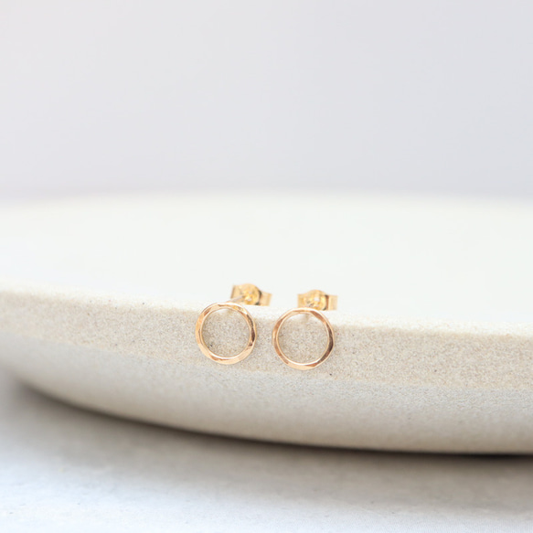 14kgf/小さなピアス(まる/circle) ピアス（スタッド・一粒