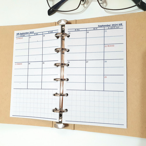 PLANNER M6バインダーリフィルセット システム手帳 リフィル M6 ミニサイズ専用 リフィルセット C