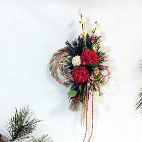 out imuimu様 ナチュラル モダン 2016しめ縄 リース out imuimu様