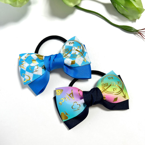 確認 たらりんヘアリボン ヘアゴム ロングリボン 1214 みつあみ アリス