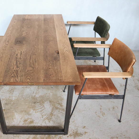 ＼送料無料／[B-ARM CHAIR]アームチェア ダイニング ファブリック 椅子 無垢材 アイアン家具-131_c- or 帆布 キャンバス ARM CHAIR ダイニング 無垢材 アイアン家具 131_c ウォールナット コーデュロイ カフェ