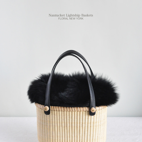 ナンタケットバスケット　新品　内袋　ファー ナンタケットバスケットファー付き内袋！floral New York