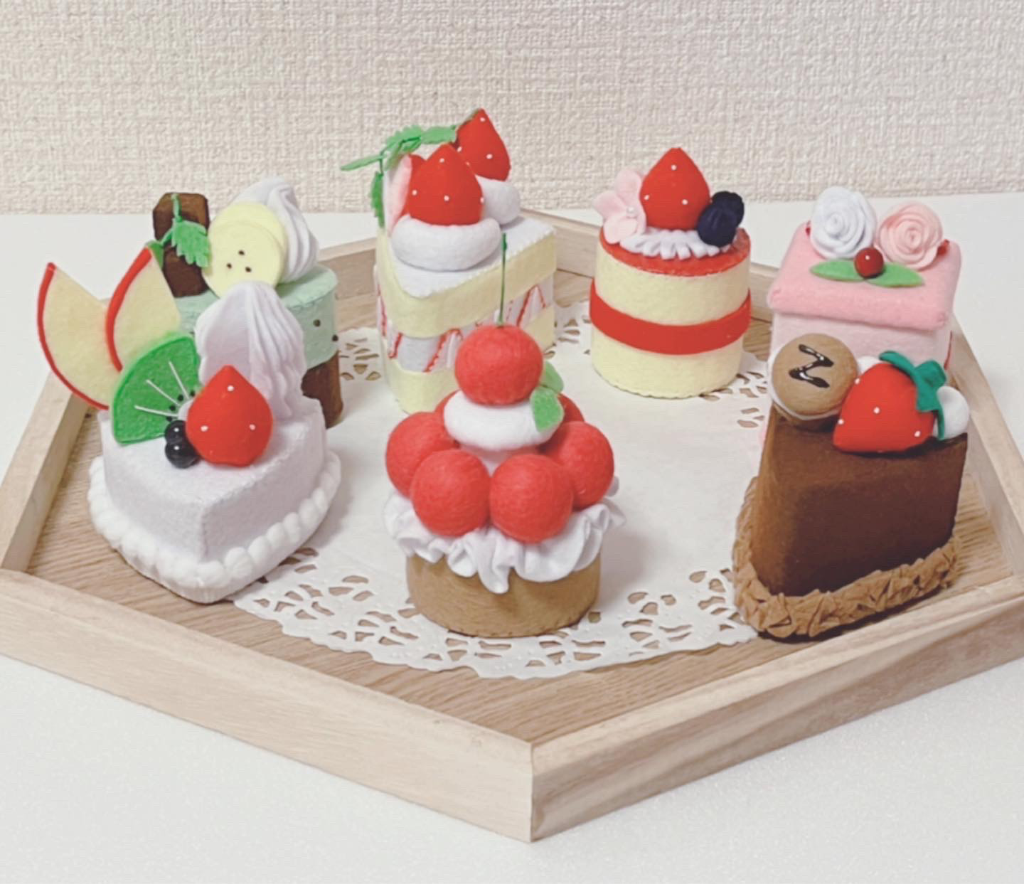 琉球舞踊　三義フェイスケーキ　ナチュラル６個セットお買い得 再販6 ［受注製作］ケーキセット おもちゃ・人形 colorful-step