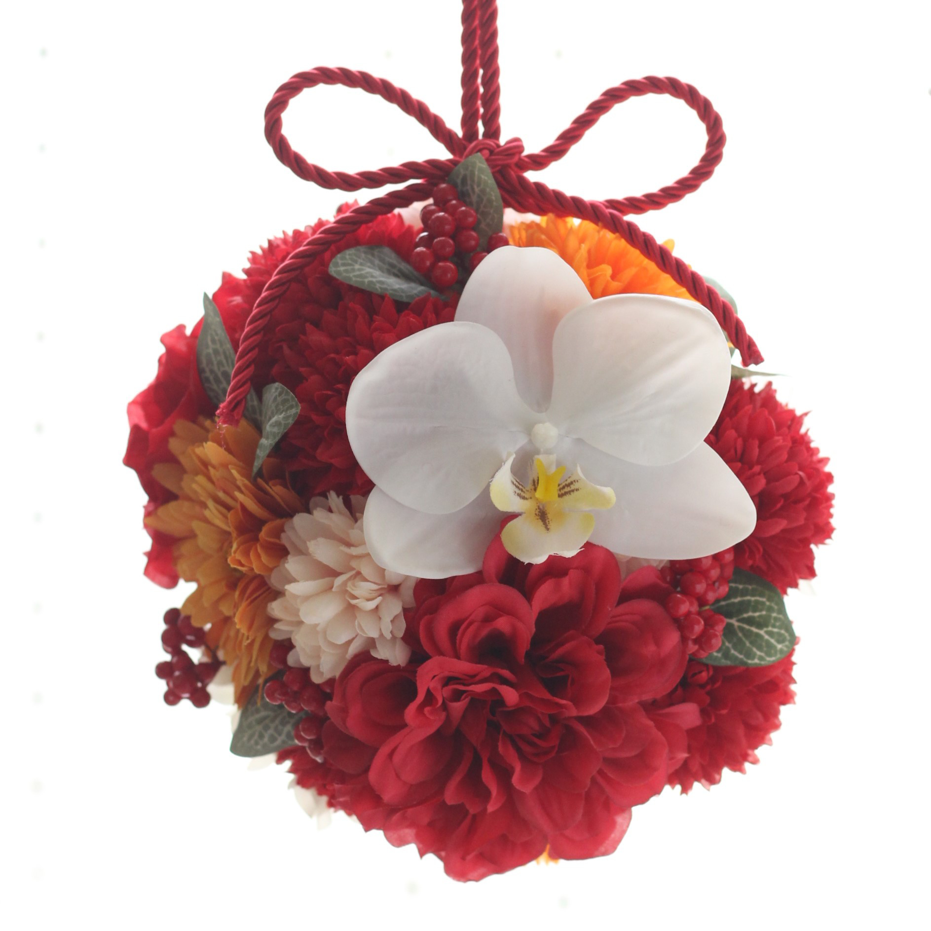 ヘッドピース付き和装ブーケ　ブライダルブーケ　アーティフィシャル ヘッドピース付き和装ブーケ ブライダルブーケ アーティフィシャル