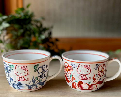 サンリオ ハローキティ×麦山窯 カフェオレボウル - Hello Kitty 紅